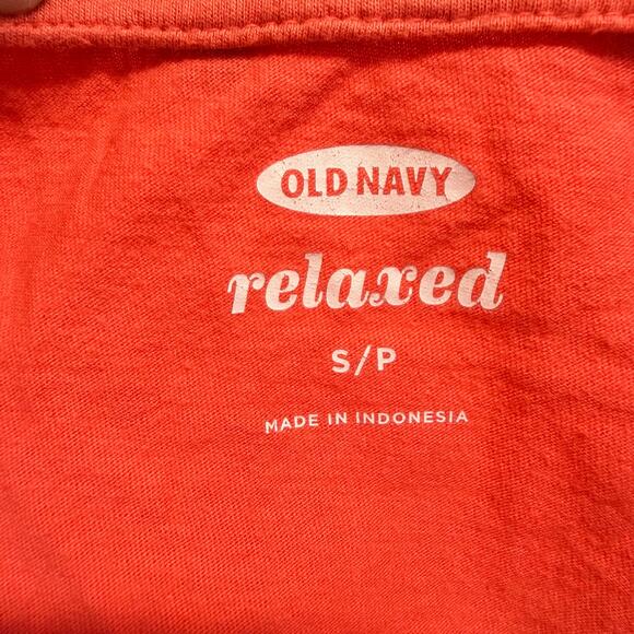 Old Navy Womens T Shirt Top Relaxed Long Sleeve Pullover V Neck Coral Pink Small - Picture 6 of 9